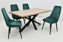Industrialny stół Cherry 2 nierozkładany 90 x160 oraz 4 krzesła S-93