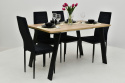 Nowoczesny stół Liwia 80x130 do 210 cm oraz 6 krzeseł K-91wc