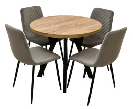 Niezwykły komplet mebli okrągły stół Jaga (rozmiar i kolorystyka do wyboru) oraz krzesła K-5F