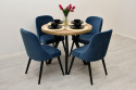 Okrągły stół do salonu, rozkładany stół Jaga różne wymiary z krzesłami K-78