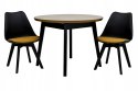 Stół Oslo 4 średnica 100 rozkładany do 130 + 2 krzesła K-87p