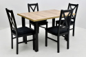 Kwadratowy stół Max 8 80/80 - 160 oraz 4 krzesła Nilo 10