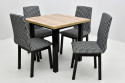 Kwadratowy stół Max 8 80/80 - 160 oraz 4 krzesła Hugo 5