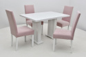 Rozkładany stół Igor Lam oraz 4 krzesła Roma 2, różne wymiary