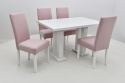 Rozkładany stół Igor Lam oraz 4 krzesła Roma 2, różne wymiary