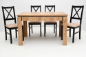 Rozkładany stół Konan 80/120-165 oraz 4 krzesła Nilo 10