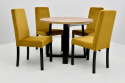 Stół STL 91 o średnicy 100 cm rozkładany do 180 oraz 4 krzesła K-80
