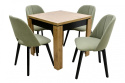 Rozkładany stół S-44p 90/90 - 170 oraz 4 krzesla Maja 2