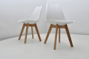 Rozkładany stół S-44p 80/130 - 170 oraz 4 krzesła K-87p / hikora, pradawny, odwieczny, satin