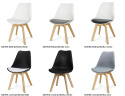 Rozkładany stół S-44p 80/130 - 170 oraz 4 krzesła K-87p / hikora, pradawny, odwieczny, satin