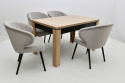 Rozkładany stół S-44p 80/160 - 200 oraz 4 krzesła Ankara