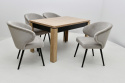 Rozkładany stół S-44p 80/160 - 200 oraz 4 krzesła Ankara