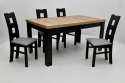 Stół S-44 G 80/140 rozkładany do 180 oraz 4 krzesła K-42 (wybierz wymiar i liczbę krzeseł)