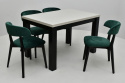 Stół S-22 blat laminat dlux 80/140 - 180 oraz 4 krzesła K-28