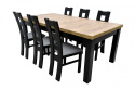 Stół S-22G 90/170 - 250 oraz 6 krzeseł K-42 (wybierz wymiar / ilość krzeseł / kolorystykę)