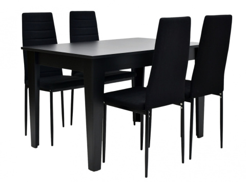 Prostokątny stół S-50 70/120 - 165 oraz 4 krzesła K-93mc