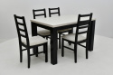 Rozkładany stół S-22 blat laminat dlux 80/120 - 160 oraz 4 krzesła Nilo 8