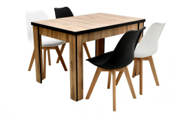 Rozkładany stół S-44V oraz 4 krzesła K-87p (wybierz wymiar, liczbę krzeseł i kolorystykę)