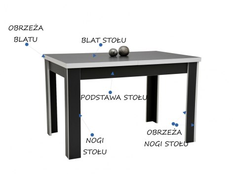 Rozkładany stół S-44V oraz 4 krzesła K-87p (wybierz wymiar, liczbę krzeseł i kolorystykę)