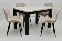 Stół S-22 blat laminat dlux 80/140 - 180 oraz 4 krzesła K1-FX