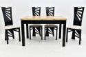Prostokątny stół S-22 80/140 - 180 oraz 4 krzesła Mewa