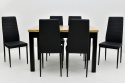 Stół S-18 70/120 - 160 oraz 6 krzeseł K-90c (wybierz wymiar, ilość krzeseł i kolor stołu)