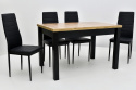 Stół S-18 70/120 - 160 oraz 6 krzeseł K-90c (wybierz wymiar, ilość krzeseł i kolor stołu)