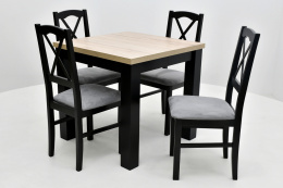 Stół S-22 blat laminat 90/90 - 170 oraz 4 krzesła Nilo 11