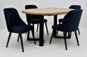 Stół STL 91 o średnicy 100 cm rozkładany do 180 oraz 4 krzesła K-78