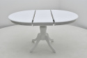 WYPRZEDAŻ Biały, okrągły stół Olivia o średnicy 106 cm rozkładany do 141