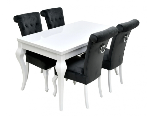 Stół AMBER 80x140 rozkładany do 180 cm oraz 4 krzesła S-61