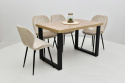 Stół z grubym blatem Modern G 80/140 - 240 oraz 4 krzesła K1 FX