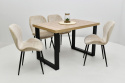 Stół z grubym blatem Modern G 80/140 - 240 oraz 4 krzesła K1 FX