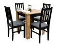 Rozkładany stół S-44cb 80/80 - 160 oraz 4 krzesła Bos 4 (wybór wymiaru i kolorystyki)