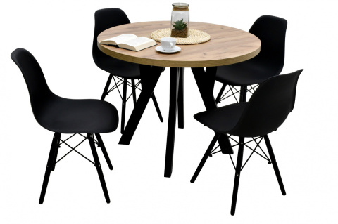 Zachwycający komplet stół Jaga w różnych wymiarach oraz krzesła K-87