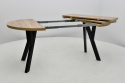 Stół STL 191 o średnicy 100 cm rozkładany do 180 oraz 4 krzesła K-87