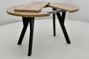 Stół STL 191 o średnicy 100 cm rozkładany do 180 oraz 4 krzesła K-90c
