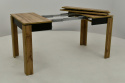 Kwadratowy stół S-44pcb 70/70 - 150 oraz 4 krzesła K-91wc