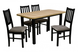Stół Wenus 2 80/140 -180 oraz 4 krzesła Bos 4 / wybór ilości krzeseł