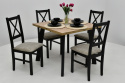 Mały stół Loft 2 90x90 oraz 4 krzesła Nilo 10