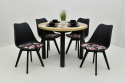 Okrągły stół Poli 4 100 cm do 180 oraz 4 krzesła K-87p