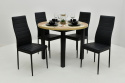 Okrągły stół Poli 4 100 cm do 180 oraz 4 krzesła K-90c