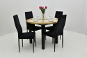 Okrągły stół Poli 4 100 cm do 180 oraz 4 krzesła K-91wc