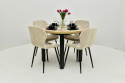 Okrągły stół Poli 4 100 cm do 180 oraz 4 krzesła K1-FX