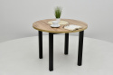 Okrągły stół Poli 4 100 cm do 180 oraz 4 krzesła Milano 1