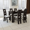 Hit stół S-44 70/120 rozkładany do 165 oraz 4 krzesła K-42 (wybierz wymiar i liczbę krzeseł)