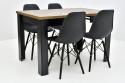 Kwadratowy stół S-44 80/80 - 160 oraz 4 krzesła K-87