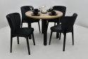 Okrągły stół Poli 4 100 cm do 180 oraz 4 krzesła S-106