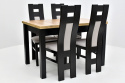 Rozkładany stół S-18 blat laminat 80/120 - 160 oraz 4 krzesła K-41bp