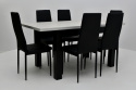 Stół S-22 80/140 - 195 oraz 6 krzeseł K-90c (wybierz wymiar, ilość krzeseł i kolor stołu)